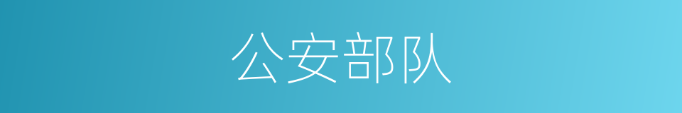 公安部队的同义词