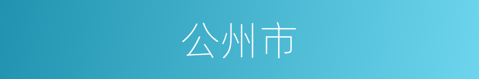 公州市的同义词