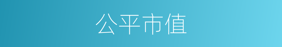 公平市值的同义词