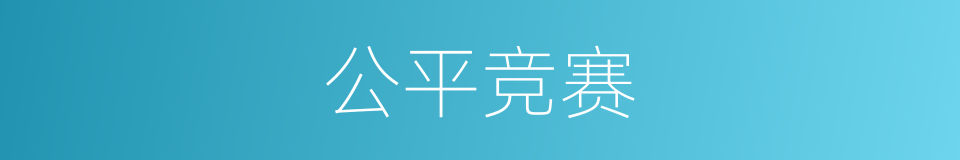 公平竞赛的同义词