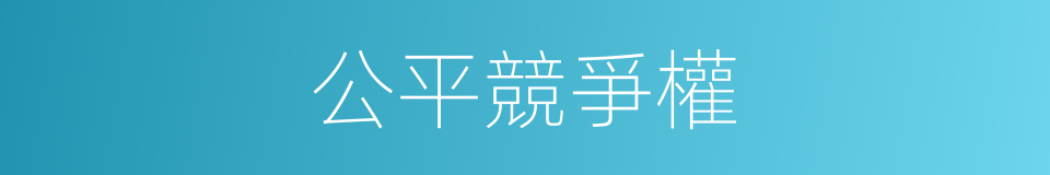 公平競爭權的同義詞