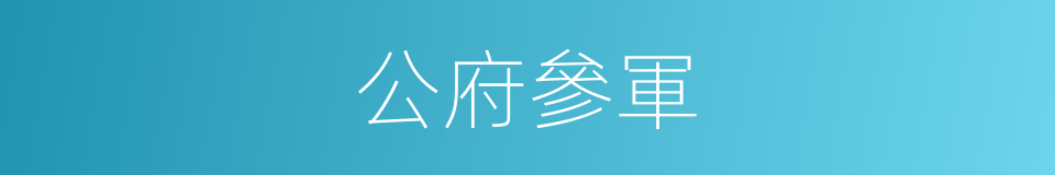 公府參軍的同義詞