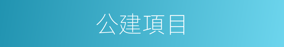 公建項目的同義詞