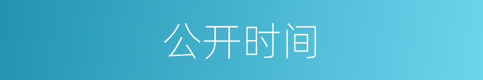 公开时间的同义词