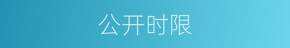 公开时限的同义词