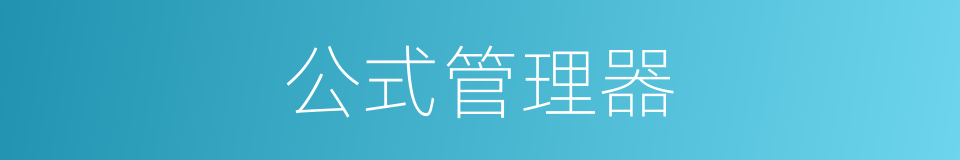 公式管理器的同义词