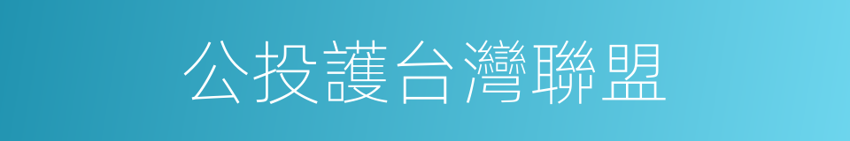 公投護台灣聯盟的同義詞