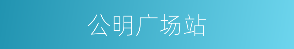 公明广场站的同义词