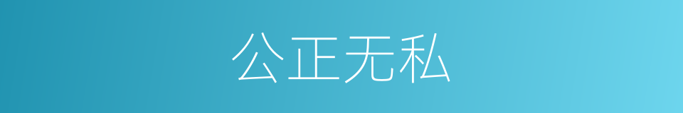 公正无私的意思