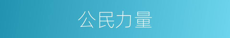 公民力量的同义词