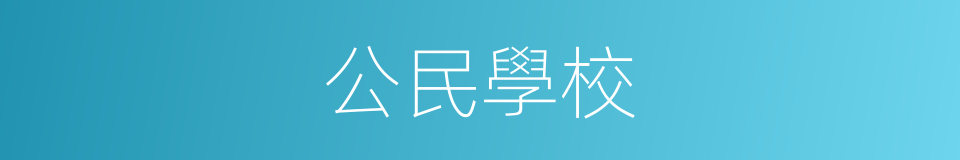 公民學校的同義詞