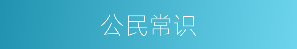 公民常识的同义词