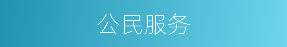 公民服务的同义词