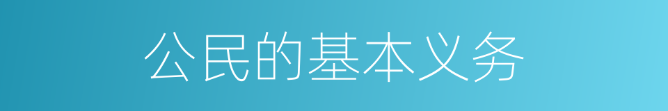 公民的基本义务的同义词