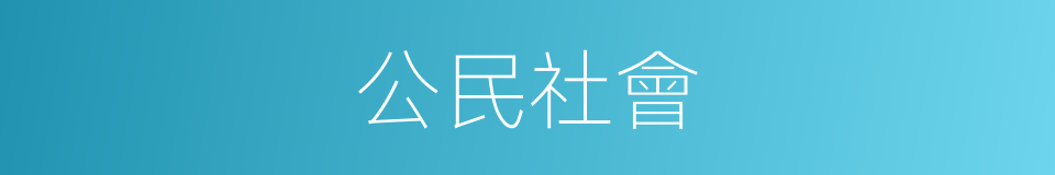 公民社會的同義詞