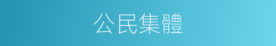 公民集體的同義詞