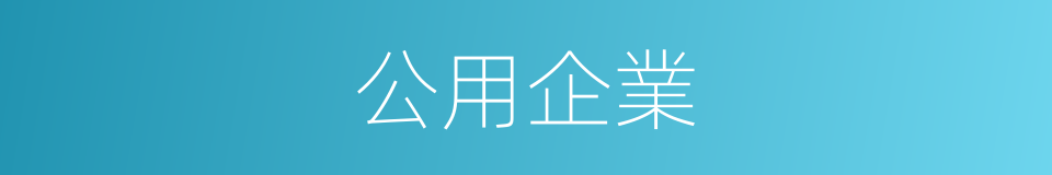 公用企業的同義詞