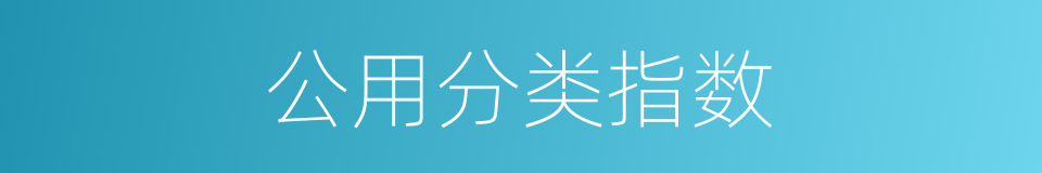 公用分类指数的同义词