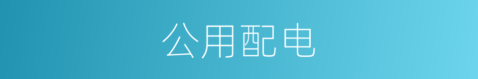 公用配电的同义词