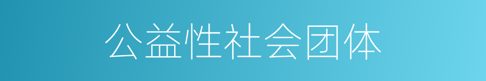 公益性社会团体的同义词