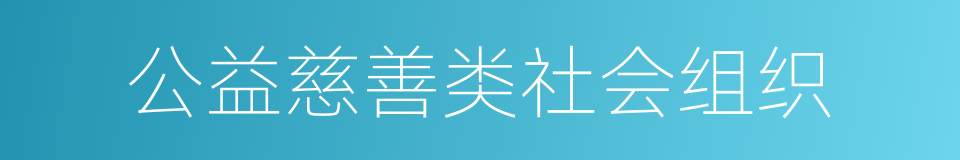 公益慈善类社会组织的同义词