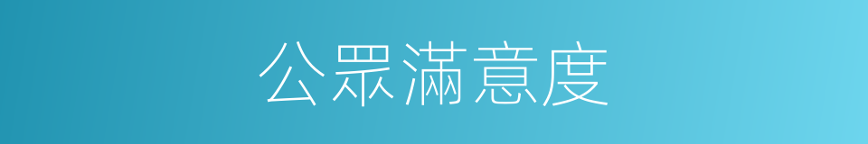 公眾滿意度的同義詞