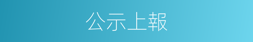 公示上報的同義詞