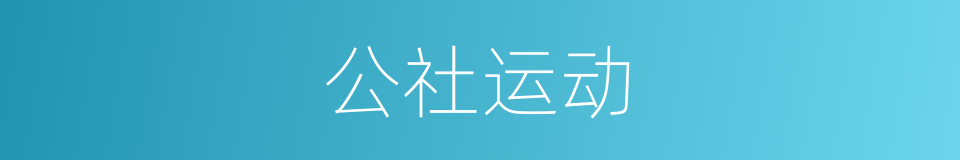 公社运动的同义词