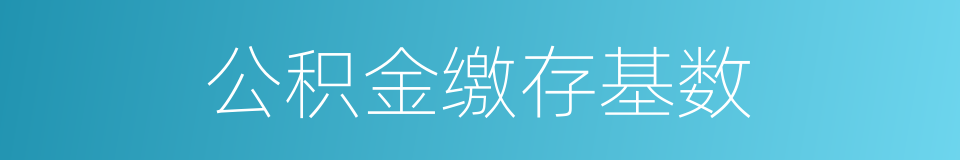 公积金缴存基数的同义词