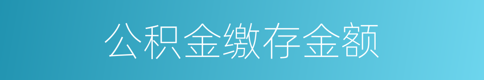 公积金缴存金额的同义词