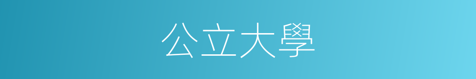 公立大學的同義詞