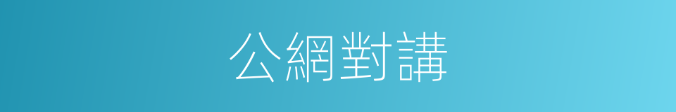 公網對講的同義詞