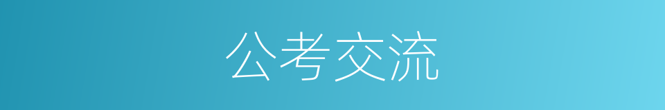 公考交流的同义词