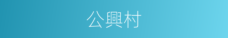 公興村的同義詞