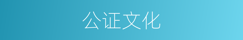 公证文化的同义词