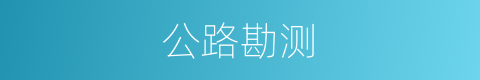 公路勘测的同义词
