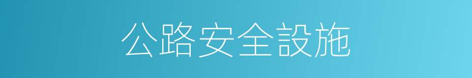 公路安全設施的同義詞