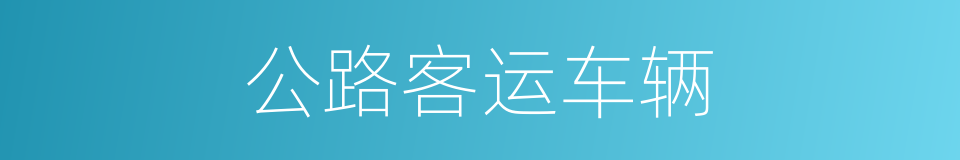 公路客运车辆的同义词