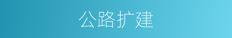 公路扩建的同义词