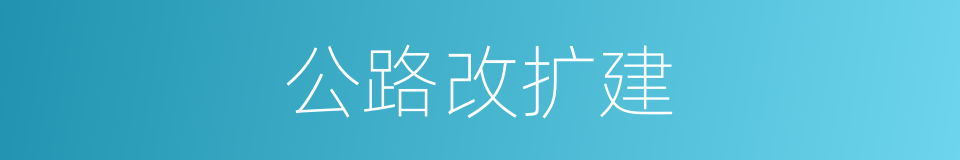 公路改扩建的同义词