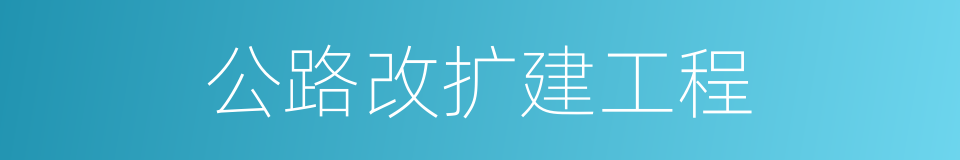 公路改扩建工程的同义词