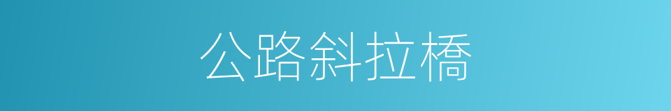 公路斜拉橋的同義詞