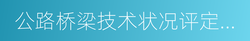 公路桥梁技术状况评定标准的同义词