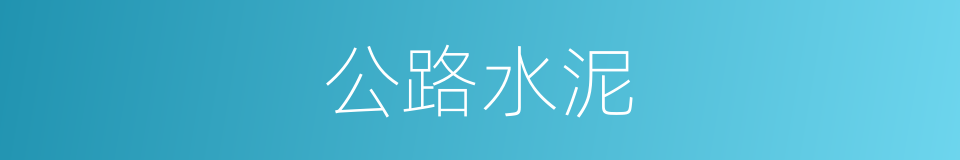 公路水泥的同义词