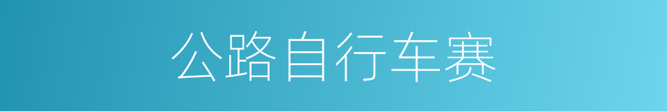 公路自行车赛的同义词