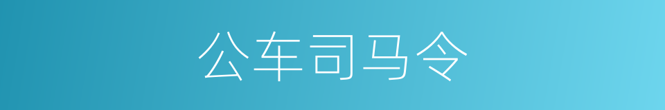 公车司马令的同义词