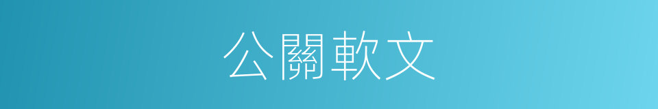 公關軟文的同義詞