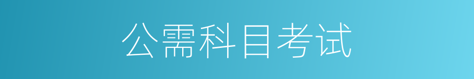 公需科目考试的同义词