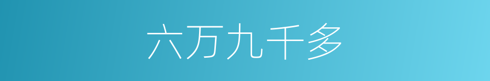 六万九千多的同义词