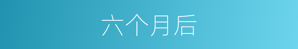 六个月后的同义词